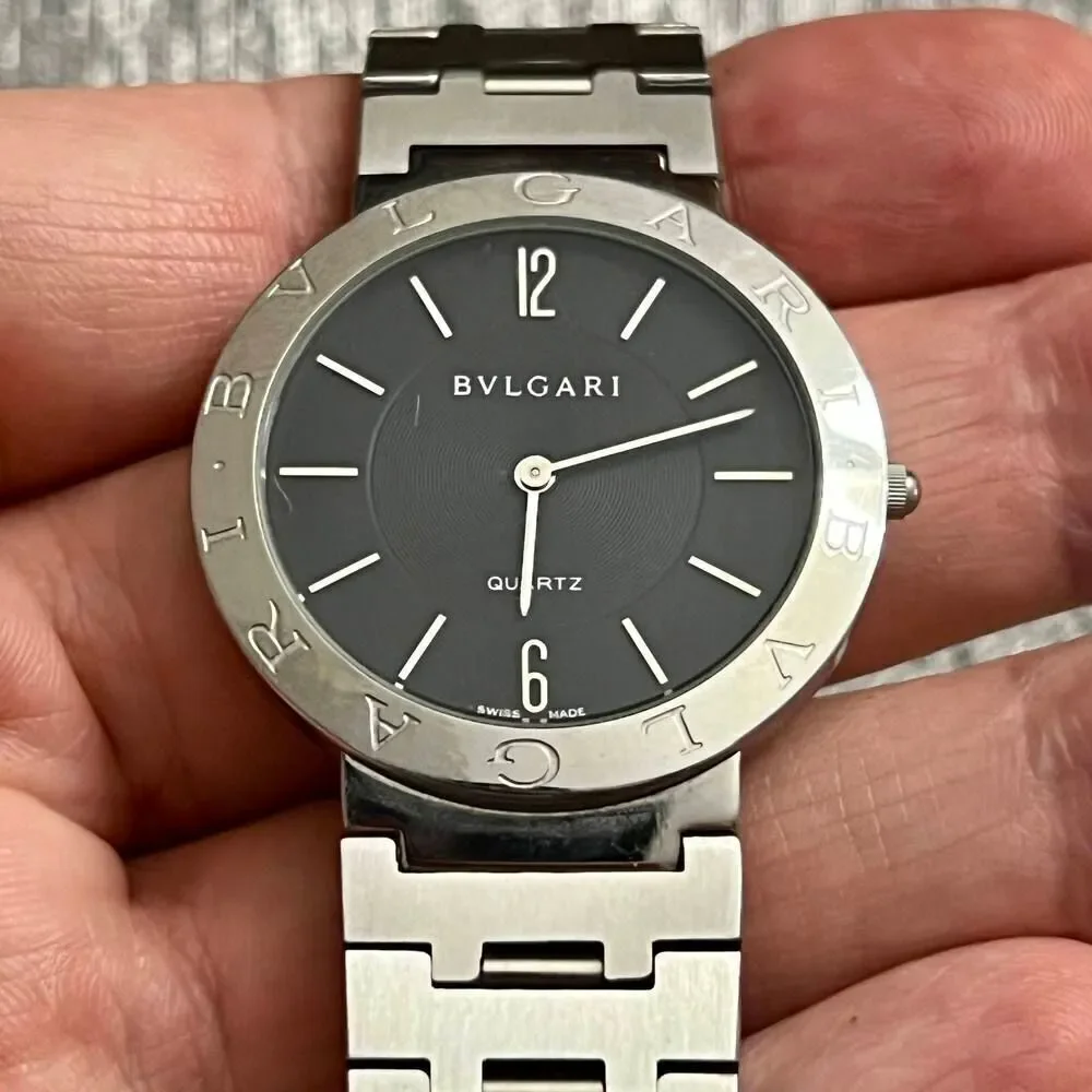 Bvlgari Estate Sapphire Crystal Quartz Watch Stainless Steel 38 mm B12 - Picture 1 of 5